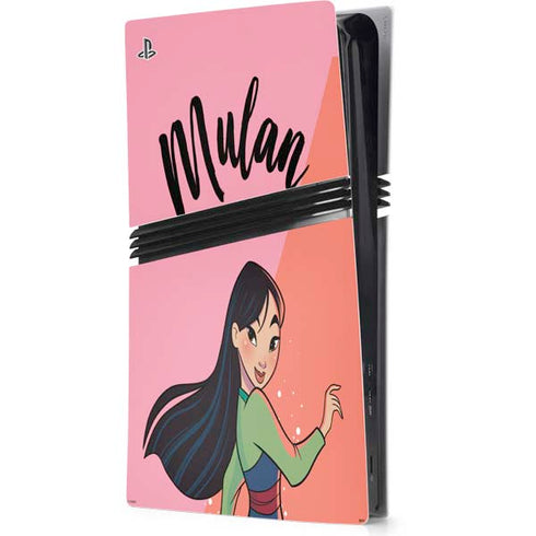 Disney Princess Mulan Art PS5 Pro Console Skin