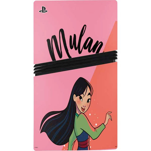 Disney Princess Mulan Art PS5 Pro Disk Bundle Skin