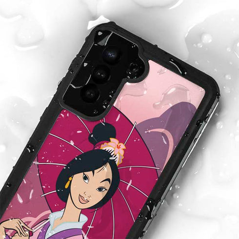 Disney Mulan with Umbrella Galaxy S24 Plus Waterproof Case