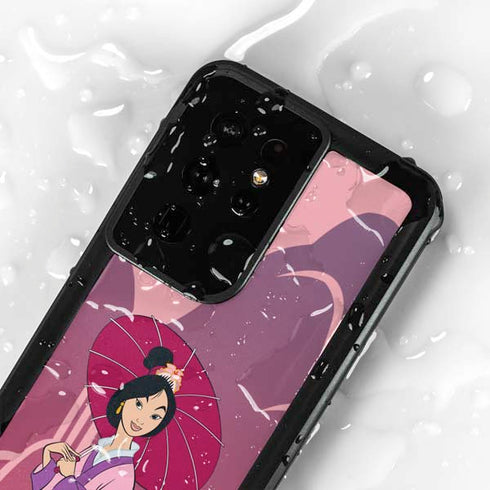 Disney Mulan with Umbrella Galaxy S24 Ultra Waterproof Case
