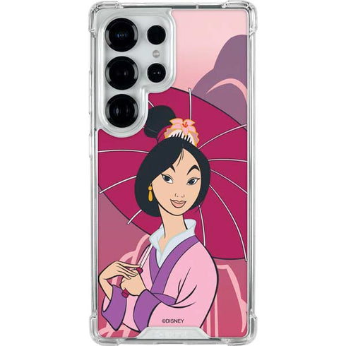 Disney Mulan with Umbrella Galaxy S25 Ultra Clear Case