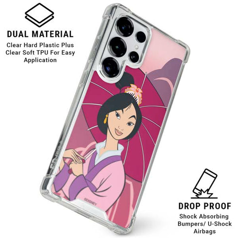 Disney Mulan with Umbrella Galaxy S25 Ultra Clear Case