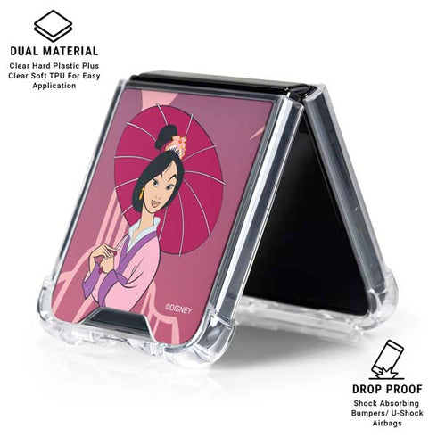 Disney Mulan with Umbrella Galaxy Z Flip6 Clear Case