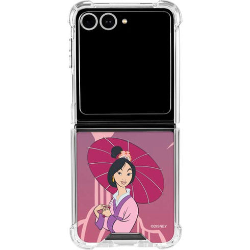Disney Mulan with Umbrella Galaxy Z Flip7 Clear Case