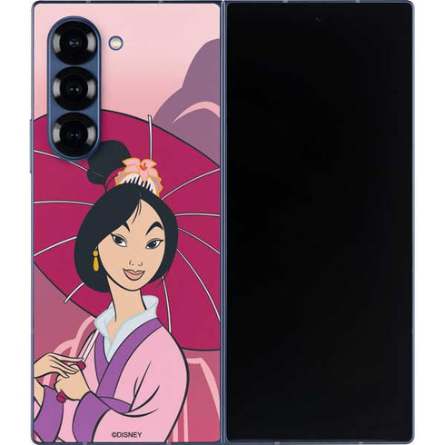 Disney Mulan with Umbrella Galaxy Z Fold6 Skin