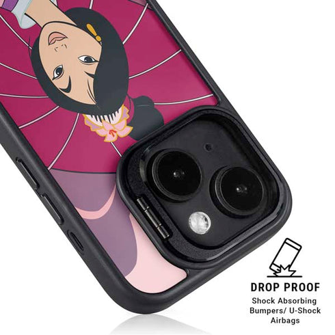Disney Mulan with Umbrella iPhone 14 Plus Kickstand Case