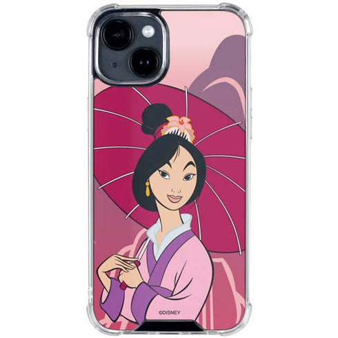 Disney Mulan with Umbrella iPhone 15 Clear Case