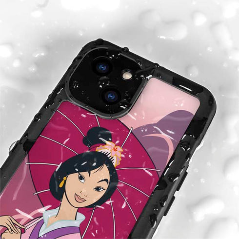 Disney Mulan with Umbrella iPhone 15 Plus Waterproof Case