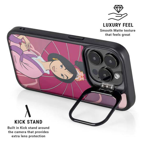 Disney Mulan with Umbrella iPhone 15 Pro Kickstand Case