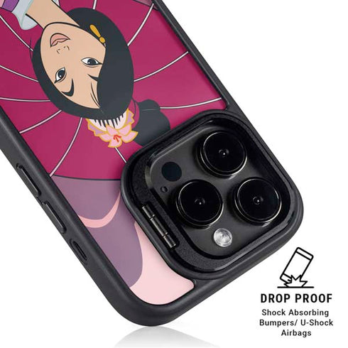 Disney Mulan with Umbrella iPhone 15 Pro Kickstand Case