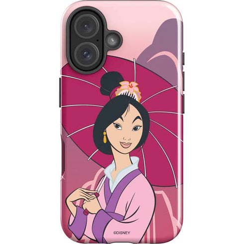Disney Mulan with Umbrella iPhone 16 Plus Impact Case