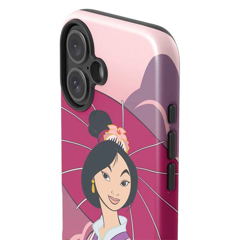 Disney Mulan with Umbrella iPhone 16 Plus Impact Case