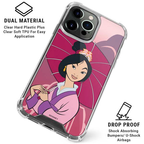 Disney Mulan with Umbrella iPhone 16 Pro Max Clear Case