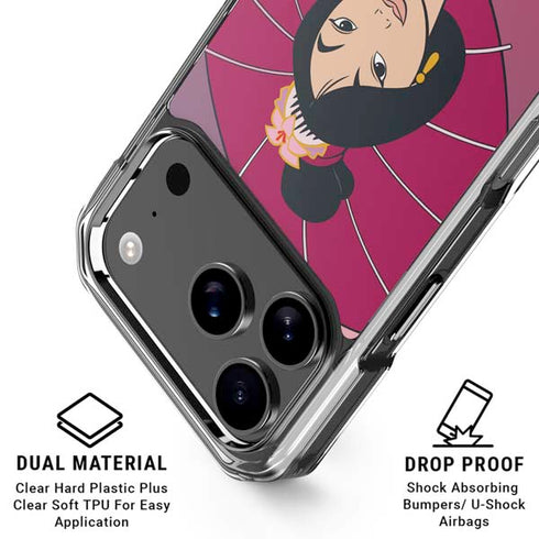Disney Mulan with Umbrella iPhone 17 Pro Max Clear Case
