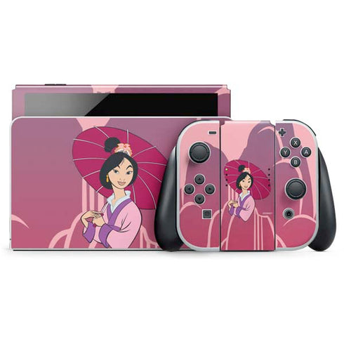 Disney Mulan with Umbrella Nintendo Skins