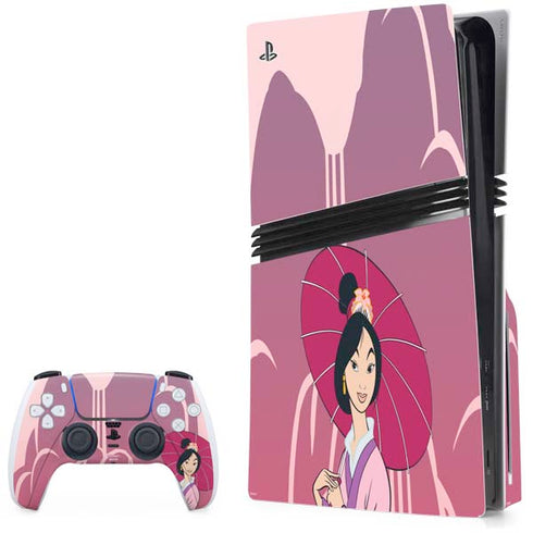 Disney Mulan with Umbrella PlayStation PS5 Skins