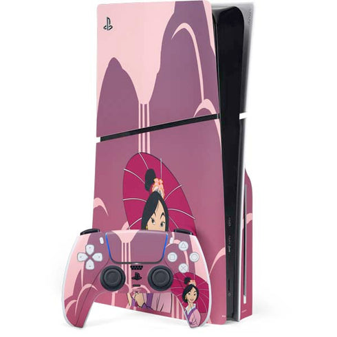 Disney Mulan with Umbrella PlayStation PS5 Skins