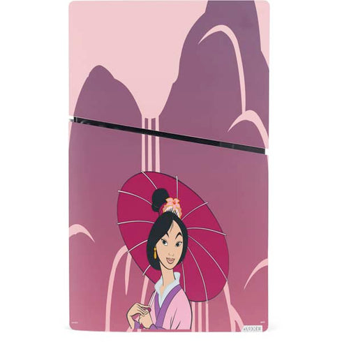 Disney Mulan with Umbrella PS5 Slim Digital Edition Console Skin