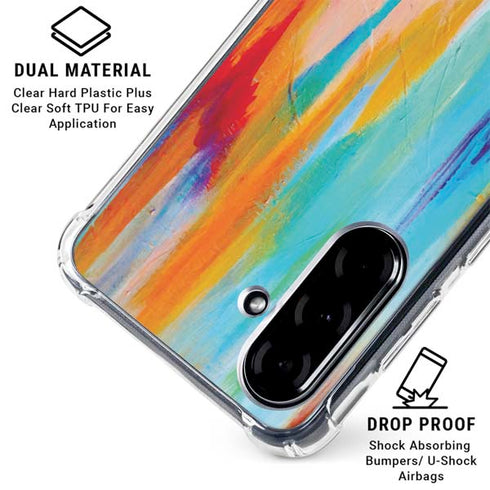 Multicolor Brush Stroke by Etta Vee Galaxy A36 5G Clear Case
