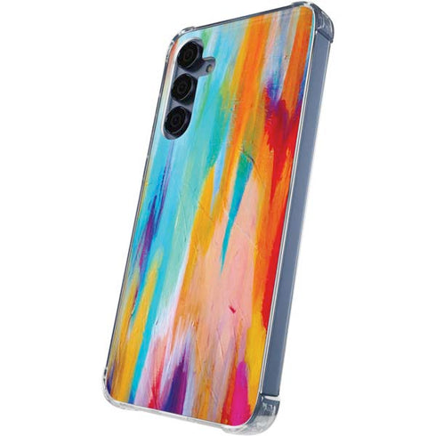 Multicolor Brush Stroke by Etta Vee Galaxy A55 5G Clear Case