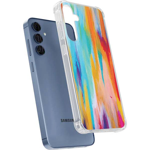 Multicolor Brush Stroke by Etta Vee Galaxy A55 5G Clear Case