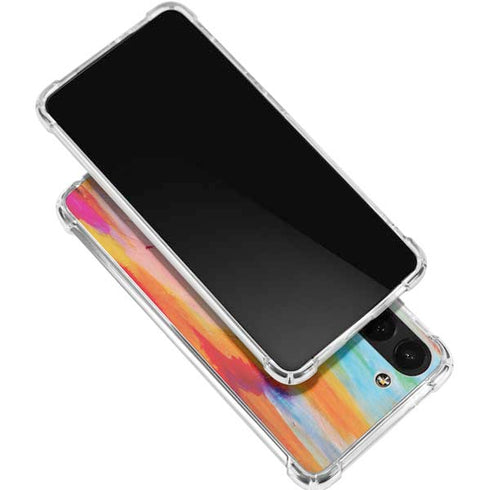 Multicolor Brush Stroke by Etta Vee Galaxy S24 FE Clear Case