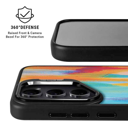 Multicolor Brush Stroke by Etta Vee Galaxy S25 Kickstand Case