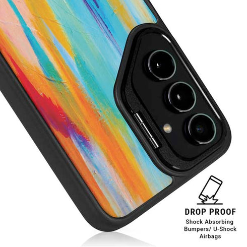 Multicolor Brush Stroke by Etta Vee Galaxy S25 Kickstand Case