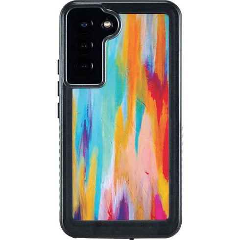 Multicolor Brush Stroke by Etta Vee Galaxy S24 Plus Waterproof Case