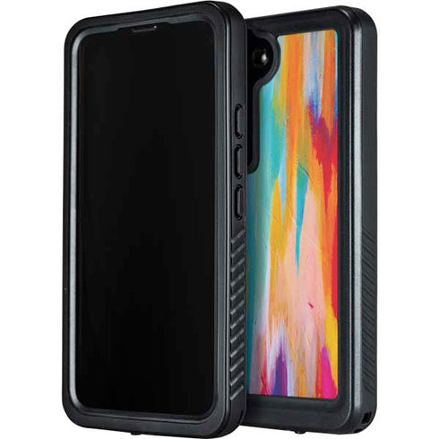 Multicolor Brush Stroke by Etta Vee Galaxy S24 Plus Waterproof Case