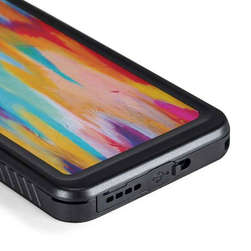 Multicolor Brush Stroke by Etta Vee Galaxy S24 Plus Waterproof Case