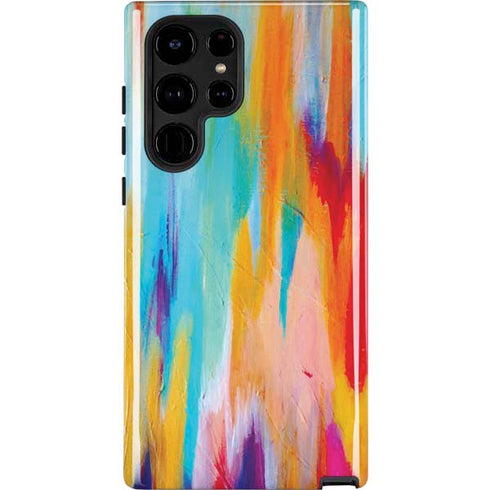 Multicolor Brush Stroke by Etta Vee Galaxy Cases