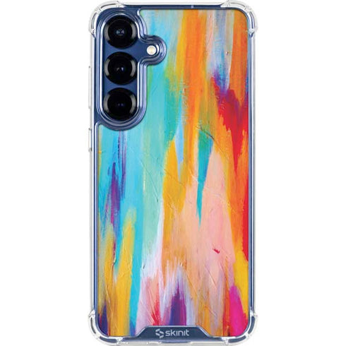 Multicolor Brush Stroke by Etta Vee Galaxy S25 Clear Case