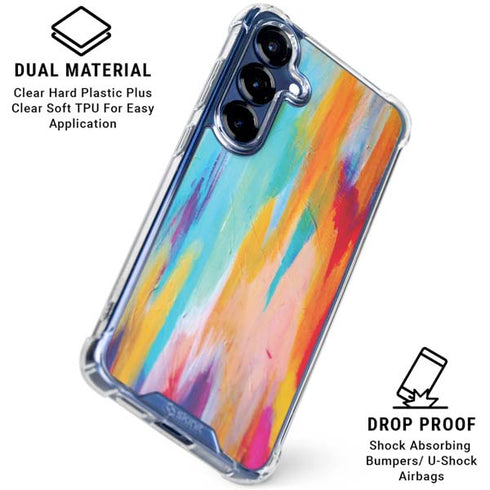 Multicolor Brush Stroke by Etta Vee Galaxy S25 Clear Case