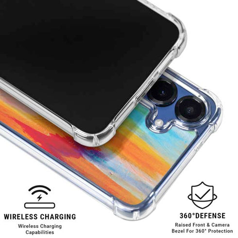 Multicolor Brush Stroke by Etta Vee Galaxy S25 Plus Clear Case