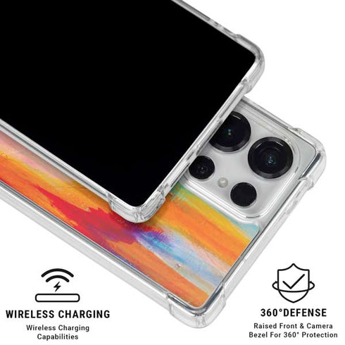 Multicolor Brush Stroke by Etta Vee Galaxy S25 Ultra Clear Case