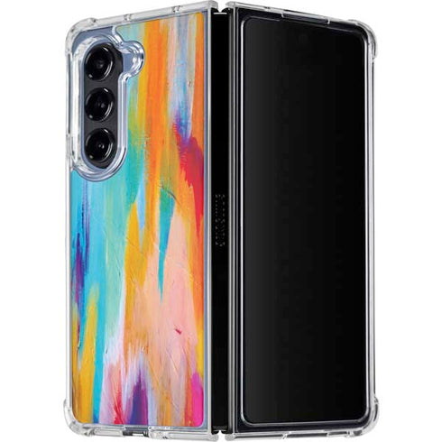 Multicolor Brush Stroke by Etta Vee Galaxy Z Fold5 5G Clear Case