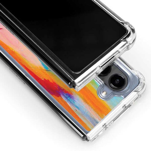 Multicolor Brush Stroke by Etta Vee Galaxy Z Fold5 5G Clear Case