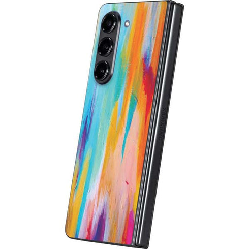 Multicolor Brush Stroke by Etta Vee Galaxy Z Fold5 5G Skin