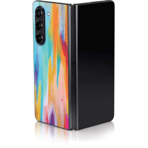 Multicolor Brush Stroke by Etta Vee Galaxy Z Fold5 5G Skin