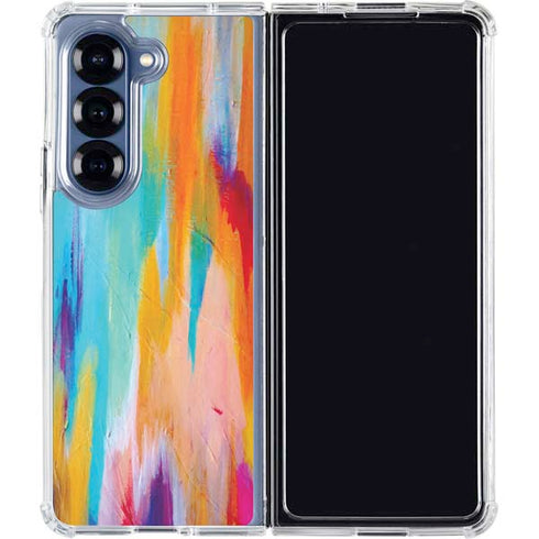 Multicolor Brush Stroke by Etta Vee Galaxy Z Fold6 Clear Case