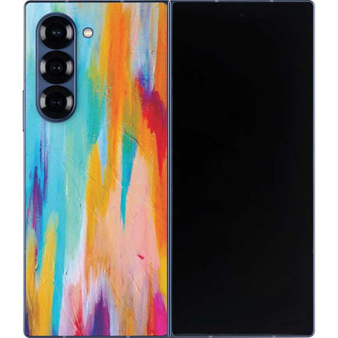 Multicolor Brush Stroke by Etta Vee Galaxy Z Fold6 Skin