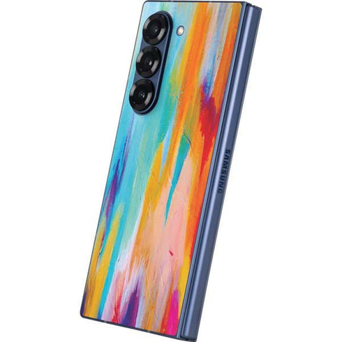 Multicolor Brush Stroke by Etta Vee Galaxy Z Fold6 Skin