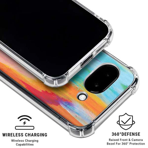 Multicolor Brush Stroke by Etta Vee Google Pixel 9a Clear Case