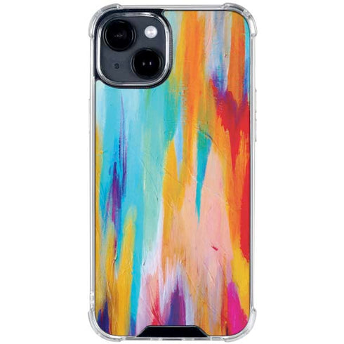 Multicolor Brush Stroke by Etta Vee iPhone 15 Clear Case