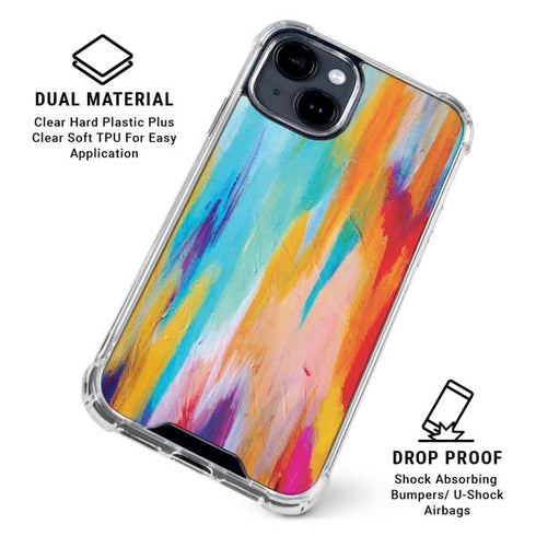 Multicolor Brush Stroke by Etta Vee iPhone 15 Clear Case
