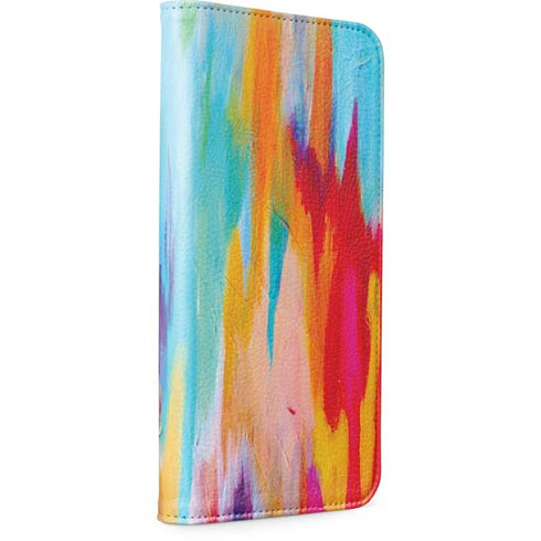 Multicolor Brush Stroke by Etta Vee iPhone 15 Folio Case