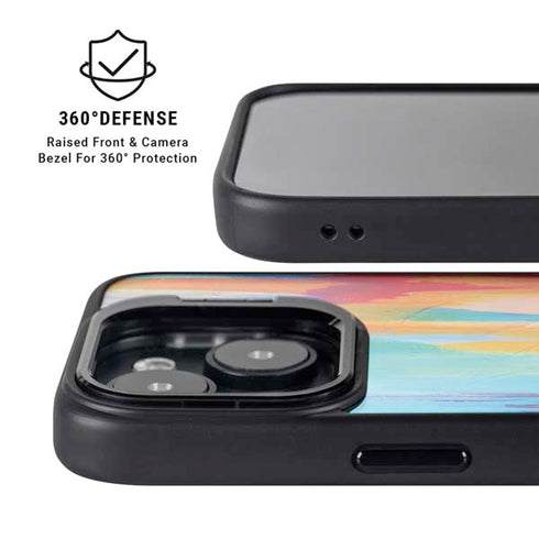Multicolor Brush Stroke by Etta Vee iPhone 15 Kickstand Case