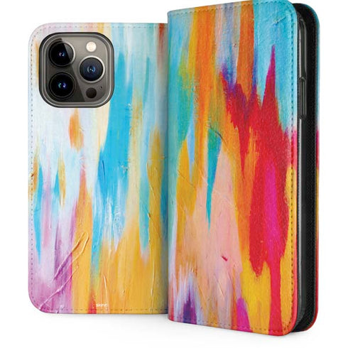 Multicolor Brush Stroke by Etta Vee iPhone 15 Pro Max Folio Case