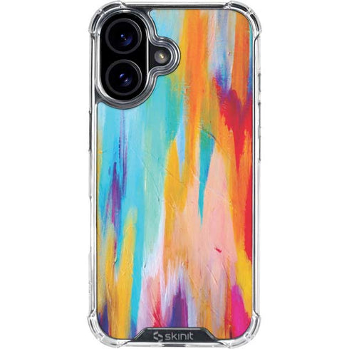 Multicolor Brush Stroke by Etta Vee iPhone 16 Clear Case
